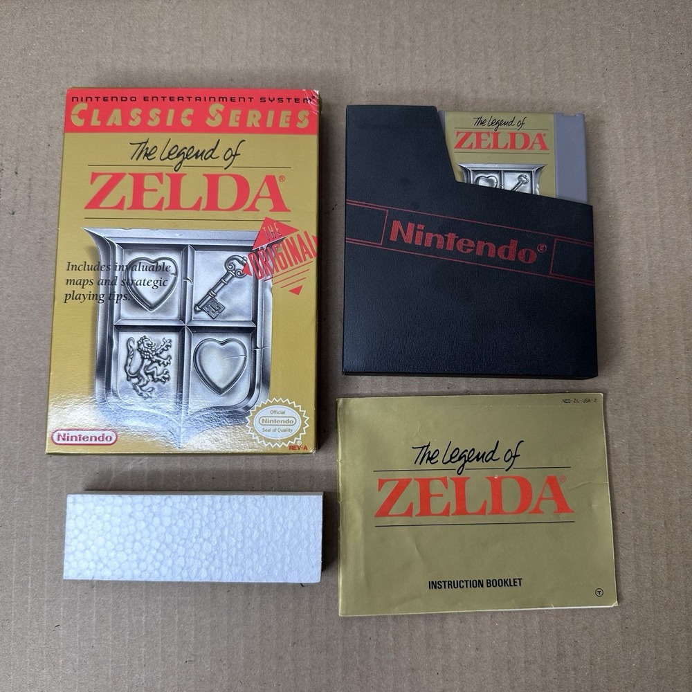 Legend of Zelda Nintendo NES 1992 Classic Series Tested w/ Box and Manual, CLEAN